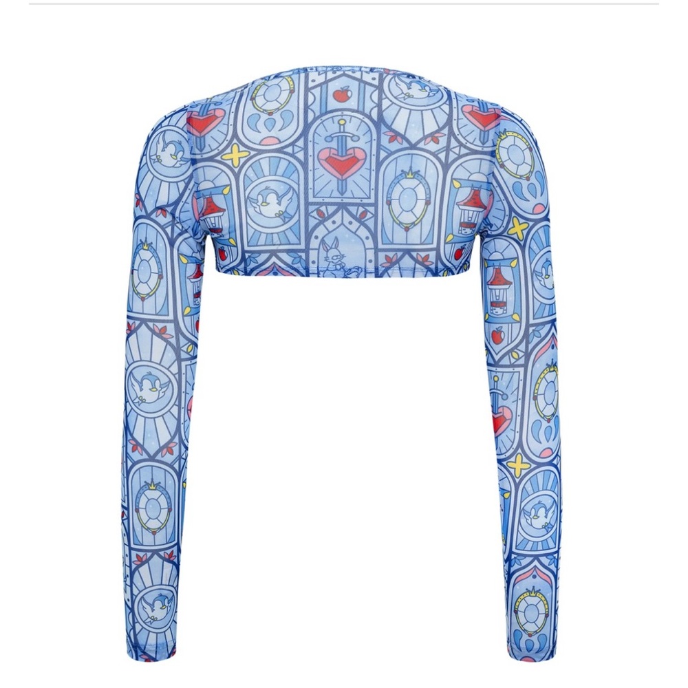 Blue Patterned Women's Top